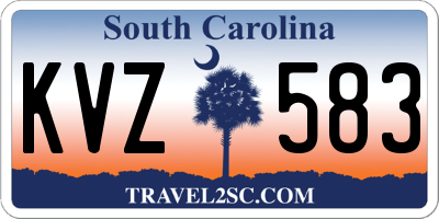SC license plate KVZ583