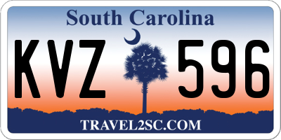 SC license plate KVZ596