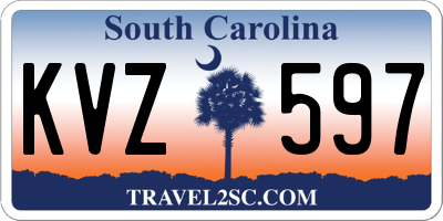 SC license plate KVZ597