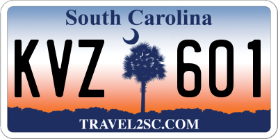 SC license plate KVZ601