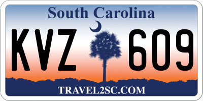 SC license plate KVZ609