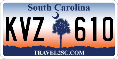 SC license plate KVZ610