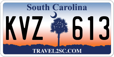 SC license plate KVZ613