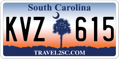 SC license plate KVZ615