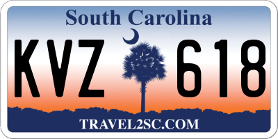 SC license plate KVZ618