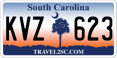 SC license plate KVZ623