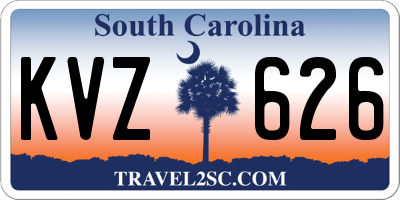 SC license plate KVZ626