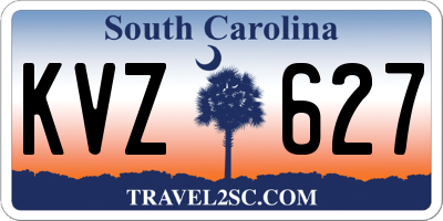 SC license plate KVZ627