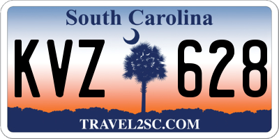 SC license plate KVZ628
