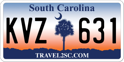 SC license plate KVZ631