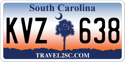 SC license plate KVZ638