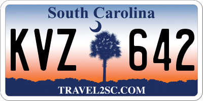 SC license plate KVZ642