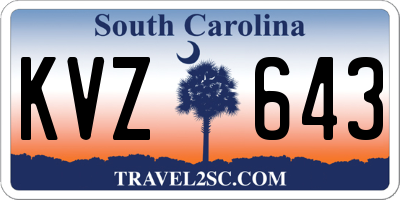 SC license plate KVZ643
