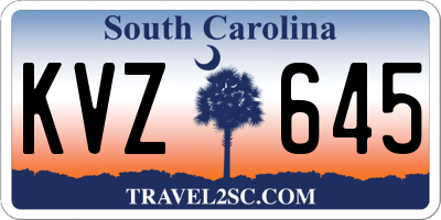 SC license plate KVZ645