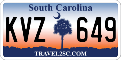 SC license plate KVZ649