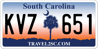 SC license plate KVZ651