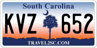 SC license plate KVZ652