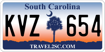 SC license plate KVZ654