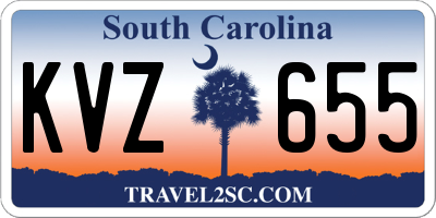 SC license plate KVZ655
