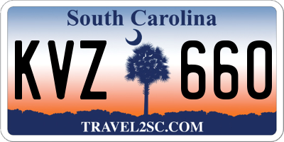 SC license plate KVZ660