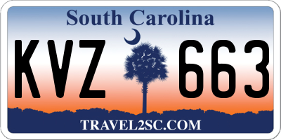 SC license plate KVZ663