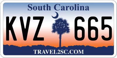SC license plate KVZ665