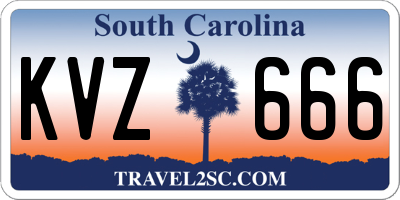SC license plate KVZ666
