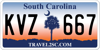 SC license plate KVZ667