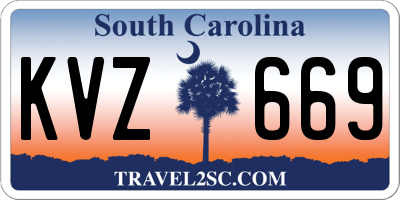 SC license plate KVZ669