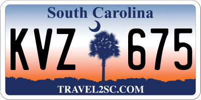SC license plate KVZ675