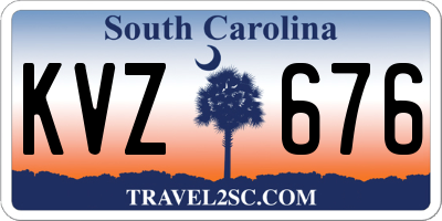 SC license plate KVZ676