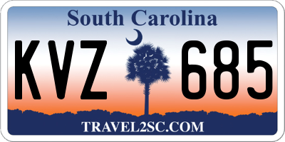 SC license plate KVZ685