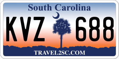 SC license plate KVZ688