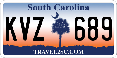 SC license plate KVZ689