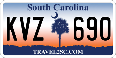 SC license plate KVZ690