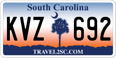 SC license plate KVZ692