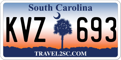 SC license plate KVZ693