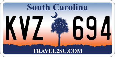 SC license plate KVZ694