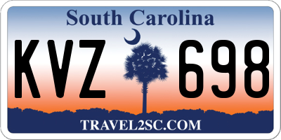 SC license plate KVZ698