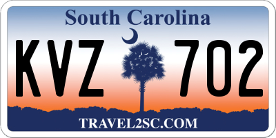 SC license plate KVZ702