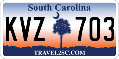 SC license plate KVZ703