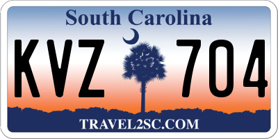 SC license plate KVZ704