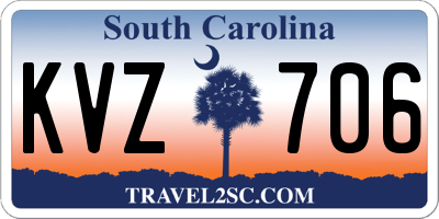 SC license plate KVZ706