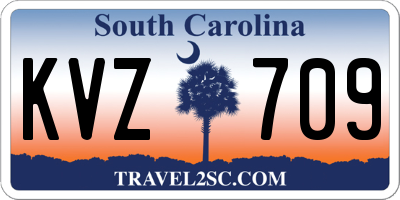 SC license plate KVZ709