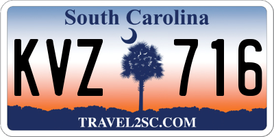 SC license plate KVZ716