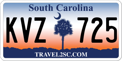 SC license plate KVZ725