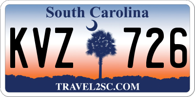 SC license plate KVZ726