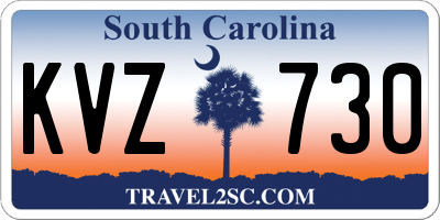 SC license plate KVZ730