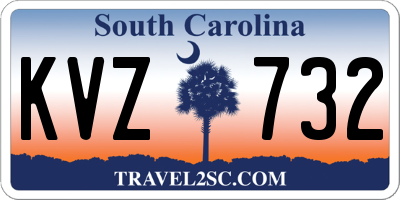 SC license plate KVZ732