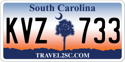 SC license plate KVZ733